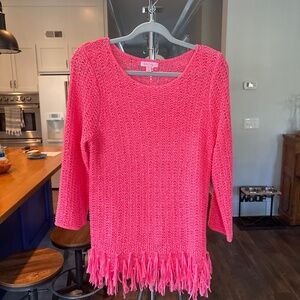 Lilly Pulitzer Hot Pink Sweater or Cover Up